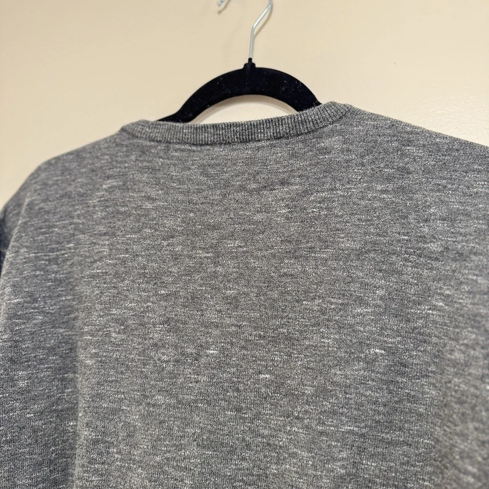 J Crew Sweater Gray Cotton Long‎ Sleeve Crew Neck Pullover Men's L Minimalist